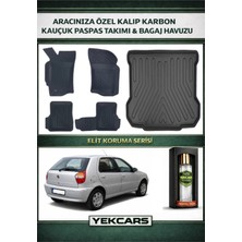 Yek Cars Fiat Palio 2003 Model Karbonlu Kauçuk Paspas Seti ve Bagaj Havuzu