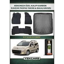 Yek Cars Fiat Fiorino 2011 Model Karbonlu Kauçuk Paspas Seti ve Bagaj Havuzu