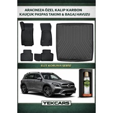 Yek Cars Mercedes Glb 2021 Model Karbonlu Kauçuk Paspas Seti ve Alt Bagaj Havuzu