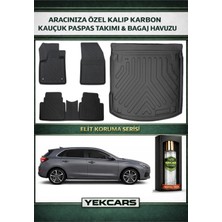 Yek Cars Hyundai I30 Phev 2026 Model Karbonlu Kauçuk Paspas Seti ve Bagaj Havuzu