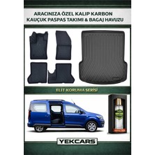 Yek Cars Renault Express Camlı Kasa 2022 Model Karbonlu Kauçuk Paspas Seti ve Bagaj Havuzu