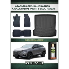 Yek Cars Chery Omoda 5 2025 Model Karbonlu Kauçuk Paspas Seti ve Bagaj Havuzu