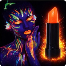 MiraLive Uv Neon Turuncu Ruj – Karanlıkta Parlayan Makyaj Boyası