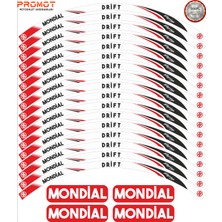 Rebon Moto Design Motosiklet Jant Şeridi Mondial Drift 5