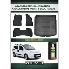 Yek Cars Citroen Nemo 2018 Model Karbonlu Kauçuk Paspas Seti ve Bagaj Havuzu