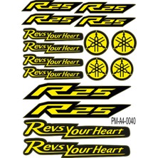 Rebon Moto Design Sticker Seti R25 Yamaha Motosiklet A4 Ebatı 01