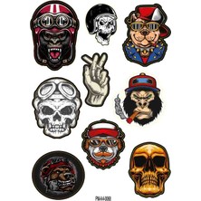 Rebon Moto Design Sticker Seti Trend Karışık Ekipman Kask Motorsiklet 03