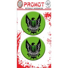 Rebon Moto Design Damla Logo Sticker Monster Kabartmalı 5X5CM 11
