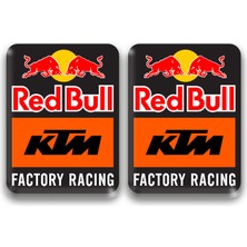 Rebon Moto Design Damla Logo Ktm Race Kabartmalı 2 Li Sticker 2