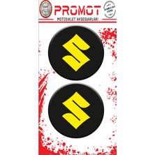Rebon Moto Design Damla Logo Sticker Suzuki Motosiklet Kabartmalı 5X5CM 04