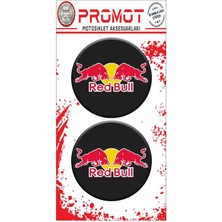 Rebon Moto Design Damla Logo Sticker Redbull Kabartmalı 5X5CM 01