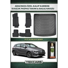 Yek Cars Mercedes W242 2017 Model Karbonlu Kauçuk Paspas Seti ve Bagaj Havuzu