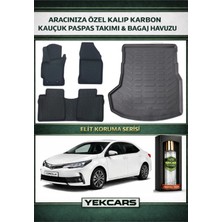 Yek Cars Toyota Corolla 2016 Model Karbonlu Kauçuk Paspas Seti ve Bagaj Havuzu