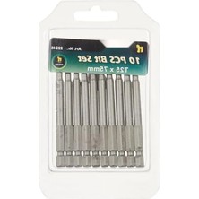 Calperia Krom Vanadyum Torx Bits Uç Seti, T25, 75 mm Uzunluk