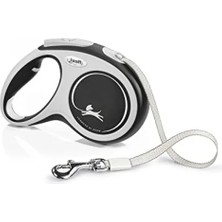 Calperia Otomatik Siyah Şerit Gezdirme Tasma - M Beden, 5 mt