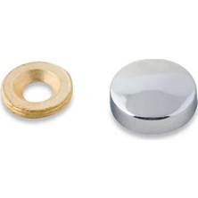 Calperia Parlak Krom Dekoratif Vida Kapağı - 20MM, 10 Adet