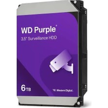 Western Dıgıtal WD64PURZ Purple 3.5" 6tb 256MB Sata (3 Yıl Garanti) 7/24 Harddisk