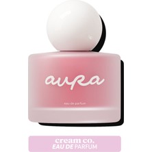 Cream Co. Aura Parfüm Edp 50 ml | Vanilyalı Pudralı Kalıcı Kokulu Kadın Parfümü Yasemin Zambak Sandal Ağacı Ud