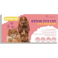 Calperia Tek Kullanımlık Kedi ve Köpek Göz Temizleme Mendilleri - Hassas Temizlik Için Yumuşak Mendil Seti