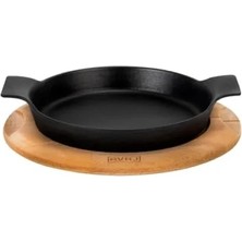 Calperia Döküm Demir Çift Kulplu Servis Tavası, 18 cm