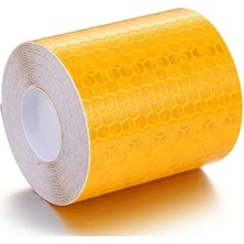 Calperia Reflektörlü Fosforlu Ikaz Bandı 5 Metre Sarı