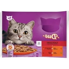 Calperia Karma Lezzetler Içeren Yetişkin Konserve Kedi Maması 4 Adet 85 gr