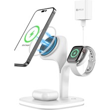 MiraLive Mey Ithalat®  YM-UD22 Kablosuz Şarj Masaüstü Set - Beyaz