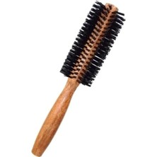 Calperia Ahşap Düz Silindir Fön Tarak Saç Fırçası Unisex