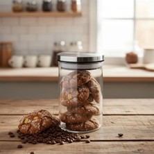 Calperia 450ML Vakumlu Metal Kapaklı Borosilikat Cam Kavanoz