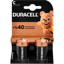 MiraLive Duracell Alkalin  Orta Boy C Pil 2li