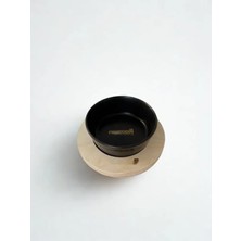 Calperia 16 cm Tek Tablalı Siyah Seramik Mama ve Su Kabı