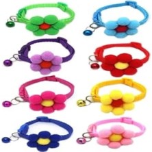 Calperia Yeşil Ponpon Çiçekli Kedi Boyun Tasması 19X1 cm