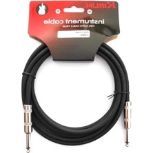 Calperia 3 Metre Uzunluğunda Siyah Enstrüman Kablosu - Siyah/yeşil