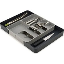 Calperia Genişletilebilir Mutfak Çekmecesi Organizatör Tepsisi - Gümüş Çatal Bıçak Takımı Için