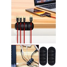 Calperia 5 Kanallı Yapışkanlı Kablo Tutucu Seti (3 Adet)