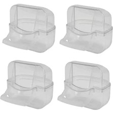 Calperia Kapaklı Şeffaf Kuş Yemliği (4 Adet)