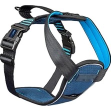 Calperia Çarpışma Testli Yastıklı Köpek Göğüs Tasması, Orta Boy, Mavi