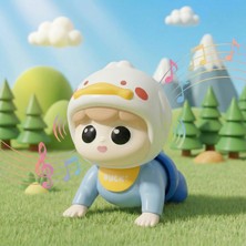 Bbsky Eğitici Sarı Bebek Emekleme Oyuncağı: Etkileşimli Müzikli Ördek, Hareketli Yürüyen Oyuncak, 10+ Ay