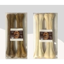 Calperia 27 cm Doğal Beyaz Çiğneme Kemiği, 2 Paket (4 Adet)