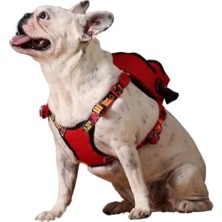 Calperia Ayarlanabilir Çantalı Göğüs Tasması ile Çok Cepli Köpek Sırt Çantası