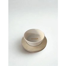 Calperia Beyaz Renkli 13 cm Tek Tablalı Seramik Mama/su Kabı