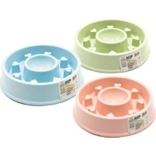 Calperia Kaymaz Tabanlı Yavaş Yeme Mama Kabı, Kalp 490 ml