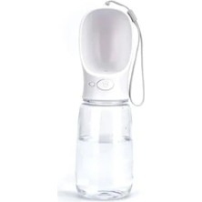 Calperia Sızdırmaz Köpek Su Şişesi 550ML, Seyahat Için Pratik (Beyaz)