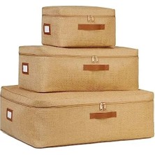 Calperia 3'lü Jüt Hurç Set, Doğal ve Şık Depolama Çözümü