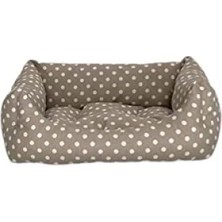 Calperia 40X50 cm Boyutunda Bej Puantiyeli Kedi ve Köpek Yatağı