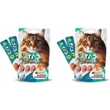 Calperia Somon ve Kızılcık Aromalı Sıvı Kedi Ödülü 5X15 Gr, 2'li Paket