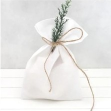 Calperia Düz Beyaz Ham Bez Kese, 10X15 Cm, 10 Adet