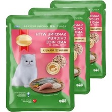 Calperia Tavuk ve Pirinçli Yaş Mama, 85 gr (3 Paket)