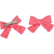 Calperia Şeker Pembe Örgü Papyon, Pensli Toka, Kedi ve Küçük Irk Köpekler Için