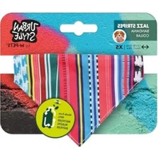 Calperia Şerit Desenli Bandana Yaka, Evcil Hayvanlar Için (Xs)